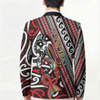 Personalised Maori Language Week Blazer Ake Ake Ake Tribal Patterns