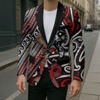 Personalised Maori Language Week Blazer Ake Ake Ake Tribal Patterns