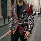 Personalised Maori Language Week Blazer Ake Ake Ake Tribal Patterns