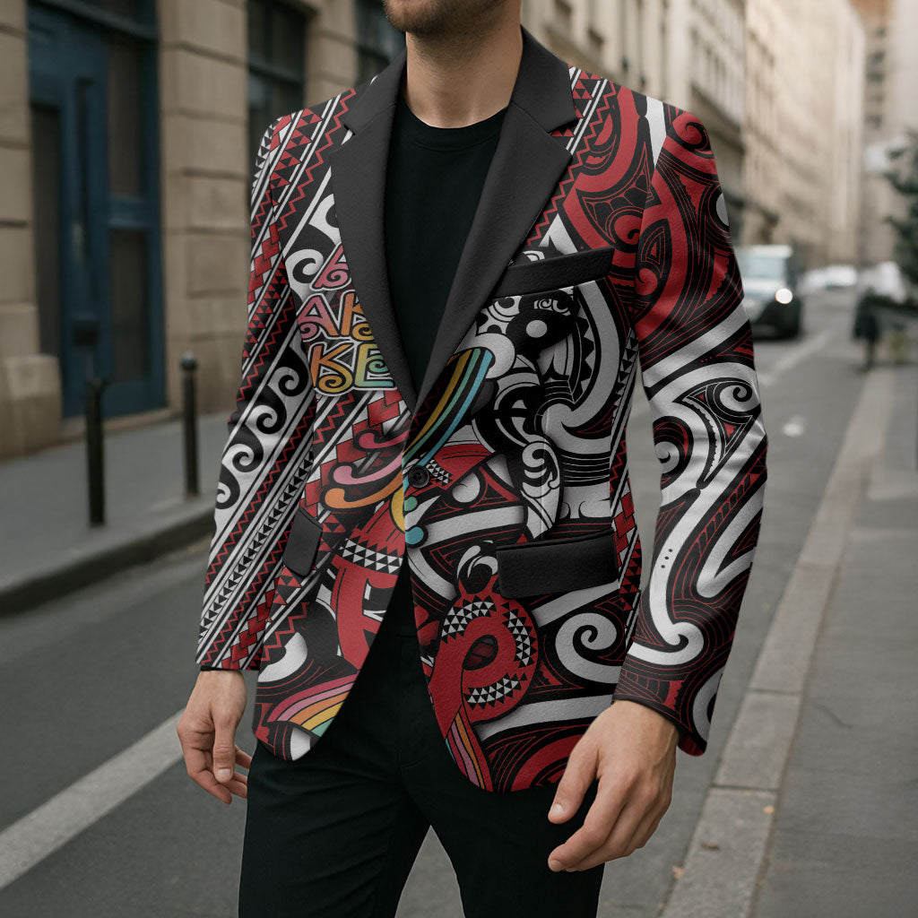 Personalised Maori Language Week Blazer Ake Ake Ake Tribal Patterns
