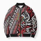 Personalised Maori Language Week Bomber Puffer Jacket Ake Ake Ake Tribal Patterns