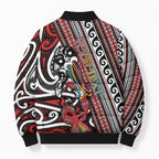 Personalised Maori Language Week Bomber Puffer Jacket Ake Ake Ake Tribal Patterns
