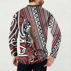Personalised Maori Language Week Button Sweatshirt Ake Ake Ake Tribal Patterns
