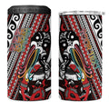Personalised Maori Language Week 4 in 1 Can Cooler Tumbler Ake Ake Ake Tribal Patterns