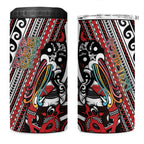 Personalised Maori Language Week 4 in 1 Can Cooler Tumbler Ake Ake Ake Tribal Patterns