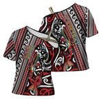Personalised Maori Language Week Cross Shoulder Shirt Ake Ake Ake Tribal Patterns