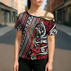 Personalised Maori Language Week Cross Shoulder Shirt Ake Ake Ake Tribal Patterns