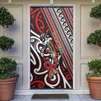 Personalised Maori Language Week Door Cover Ake Ake Ake Tribal Patterns