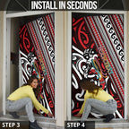Personalised Maori Language Week Door Cover Ake Ake Ake Tribal Patterns