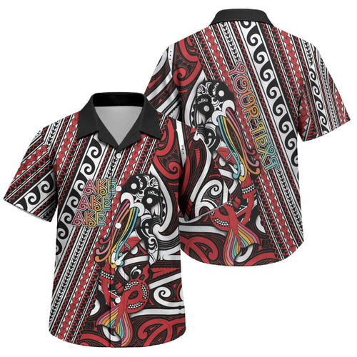Personalised Maori Language Week Family Matching Long Sleeve Bodycon Dress and Hawaiian Shirt Ake Ake Ake Tribal Patterns
