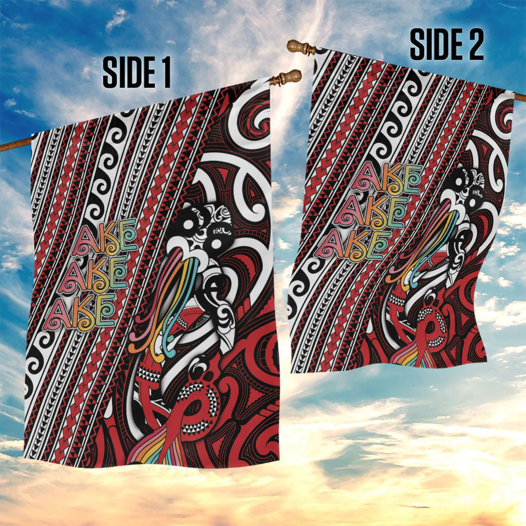 Maori Language Week Garden Flag Ake Ake Ake Tribal Patterns