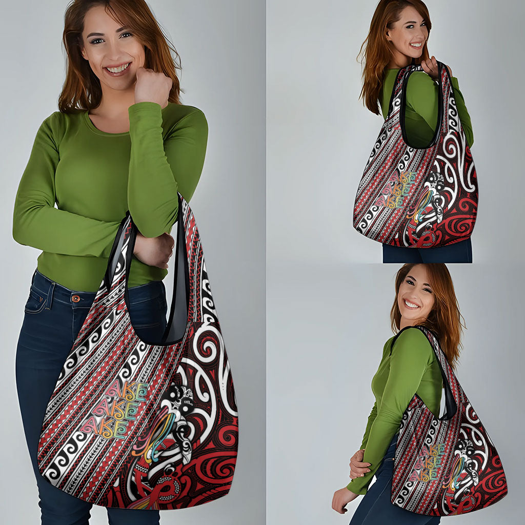 Maori Language Week Grocery Bag Ake Ake Ake Tribal Patterns