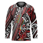 Personalised Maori Language Week Hockey Jersey Ake Ake Ake Tribal Patterns