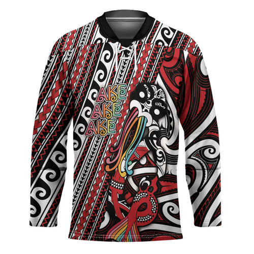Personalised Maori Language Week Hockey Jersey Ake Ake Ake Tribal Patterns