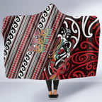 Maori Language Week Hooded Blanket Ake Ake Ake Tribal Patterns