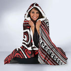 Maori Language Week Hooded Blanket Ake Ake Ake Tribal Patterns