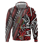 Personalised Maori Language Week Hoodie Ake Ake Ake Tribal Patterns