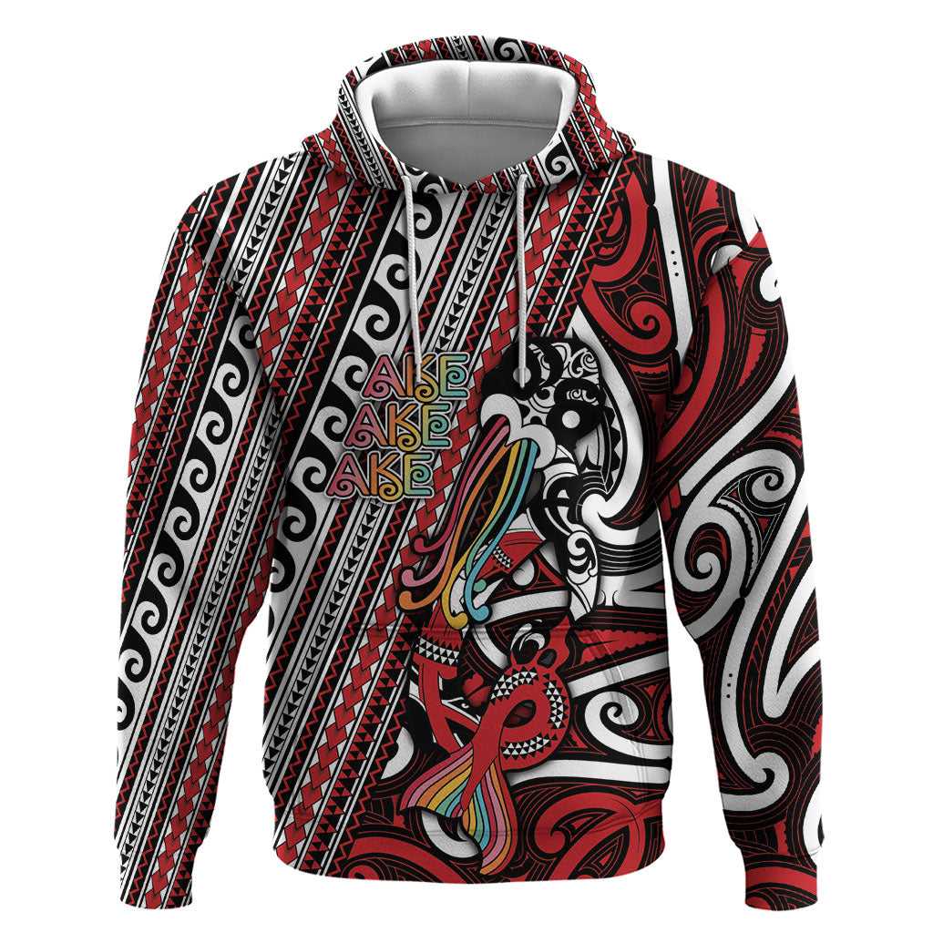 Personalised Maori Language Week Hoodie Ake Ake Ake Tribal Patterns