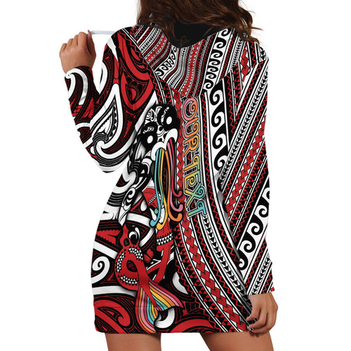 Personalised Maori Language Week Hoodie Dress Ake Ake Ake Tribal Patterns