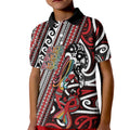 Personalised Maori Language Week Kid Polo Shirt Ake Ake Ake Tribal Patterns