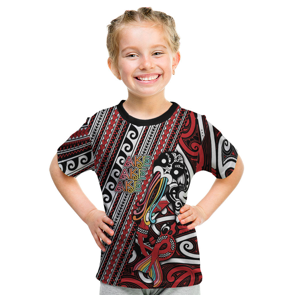 Personalised Maori Language Week Kid T Shirt Ake Ake Ake Tribal Patterns