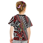 Personalised Maori Language Week Kid T Shirt Ake Ake Ake Tribal Patterns