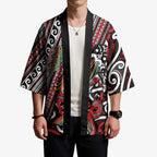 Personalised Maori Language Week Kimono Ake Ake Ake Tribal Patterns
