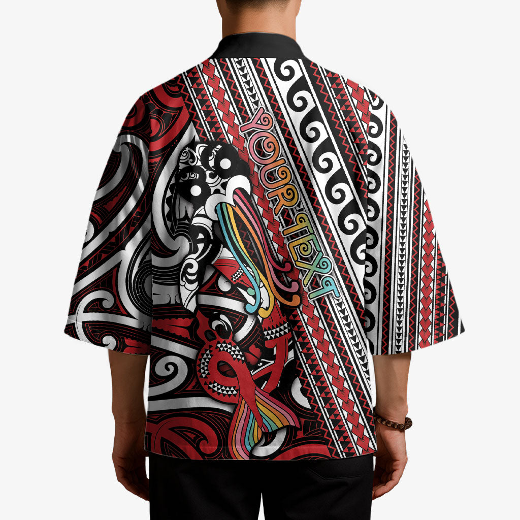 Personalised Maori Language Week Kimono Ake Ake Ake Tribal Patterns