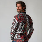 Personalised Maori Language Week Long Sleeve Polo Shirt Ake Ake Ake Tribal Patterns