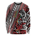 Personalised Maori Language Week Long Sleeve Shirt Ake Ake Ake Tribal Patterns
