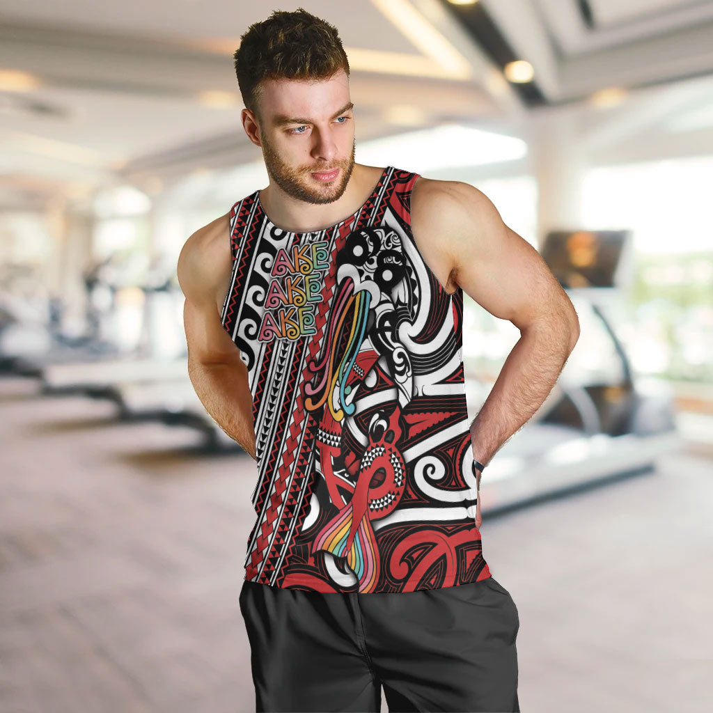 Personalised Maori Language Week Men Tank Top Ake Ake Ake Tribal Patterns