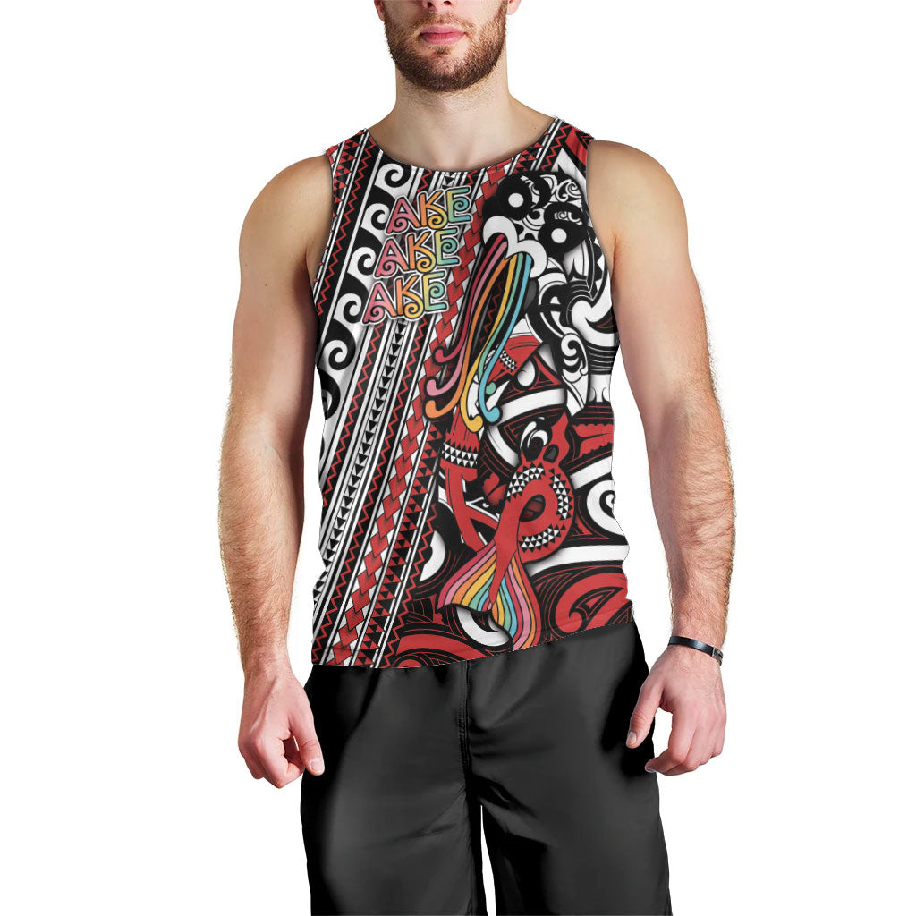 Personalised Maori Language Week Men Tank Top Ake Ake Ake Tribal Patterns