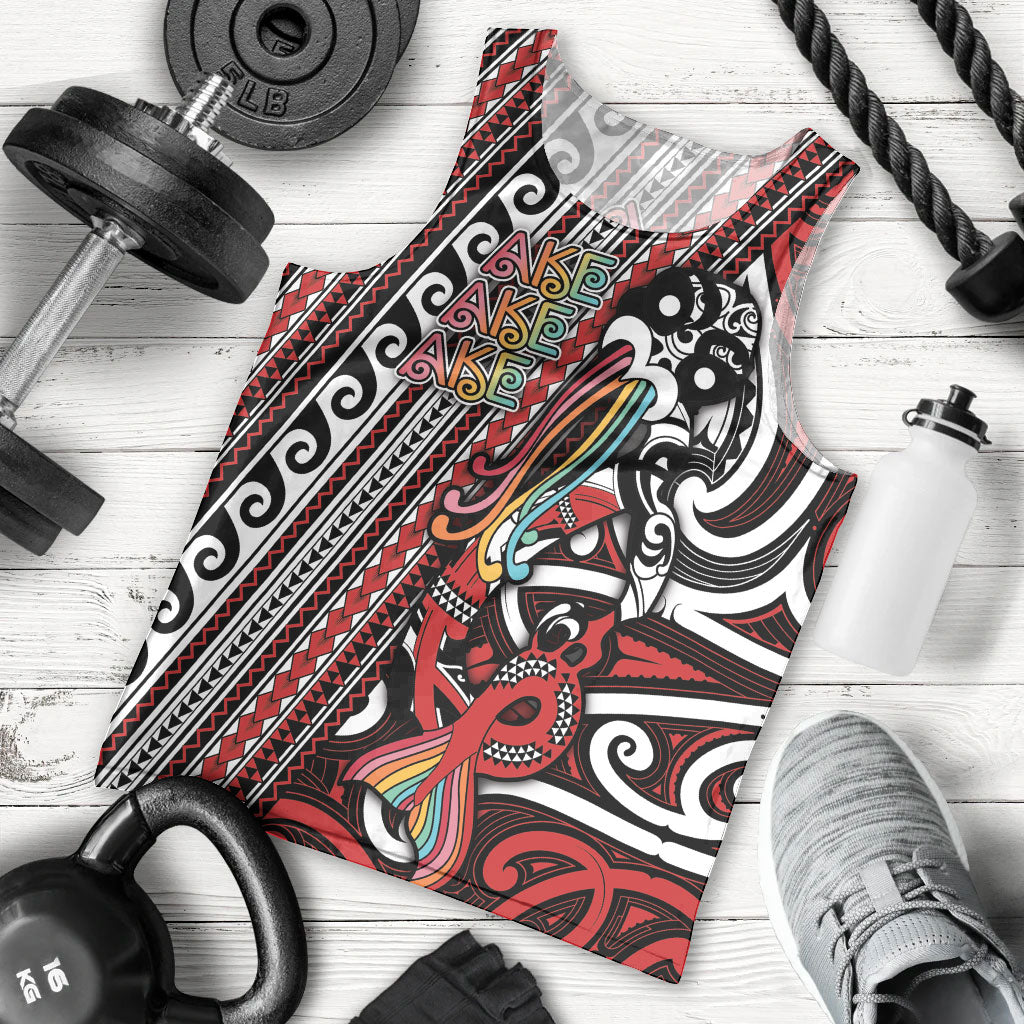 Personalised Maori Language Week Men Tank Top Ake Ake Ake Tribal Patterns