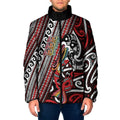 Personalised Maori Language Week Padded Jacket Ake Ake Ake Tribal Patterns