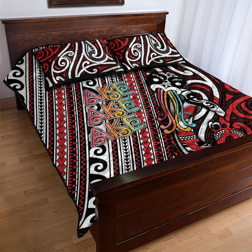 Maori Language Week Quilt Bed Set Ake Ake Ake Tribal Patterns