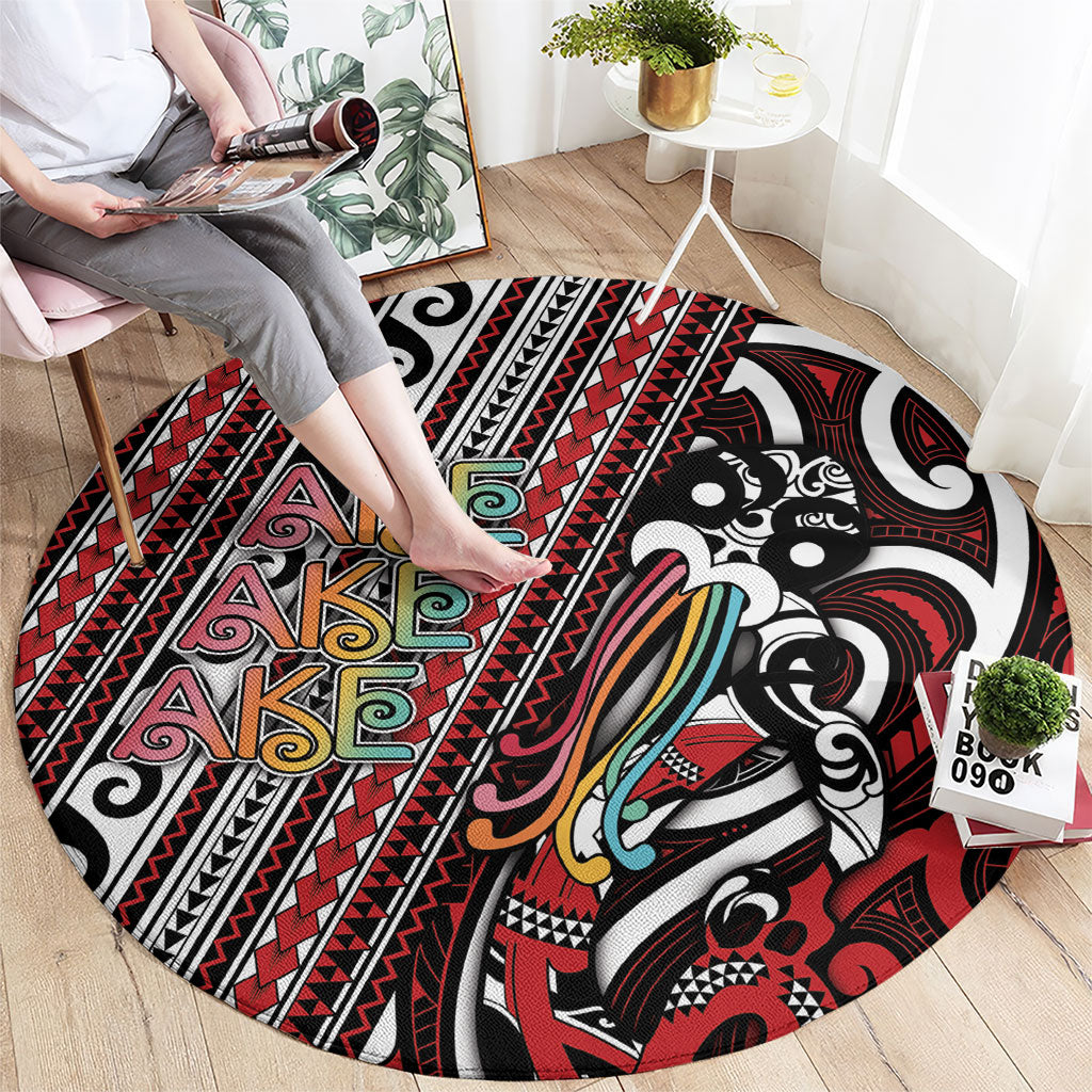 Maori Language Week Round Carpet Ake Ake Ake Tribal Patterns