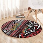 Maori Language Week Round Carpet Ake Ake Ake Tribal Patterns