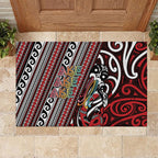 Maori Language Week Rubber Doormat Ake Ake Ake Tribal Patterns