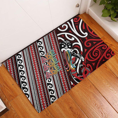 Maori Language Week Rubber Doormat Ake Ake Ake Tribal Patterns