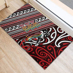 Maori Language Week Rubber Doormat Ake Ake Ake Tribal Patterns