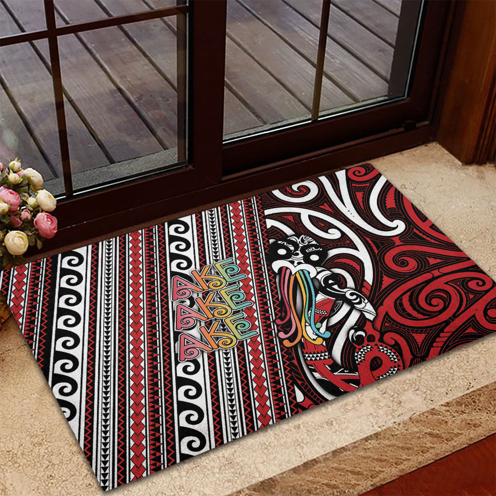 Maori Language Week Rubber Doormat Ake Ake Ake Tribal Patterns