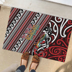 Maori Language Week Rubber Doormat Ake Ake Ake Tribal Patterns