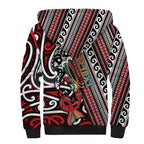 Personalised Maori Language Week Sherpa Hoodie Ake Ake Ake Tribal Patterns