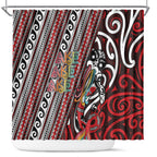 Maori Language Week Shower Curtain Ake Ake Ake Tribal Patterns