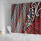 Maori Language Week Shower Curtain Ake Ake Ake Tribal Patterns