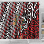Maori Language Week Shower Curtain Ake Ake Ake Tribal Patterns