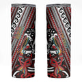 Personalised Maori Language Week Skinny Tumbler Ake Ake Ake Tribal Patterns