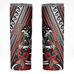 Personalised Maori Language Week Skinny Tumbler Ake Ake Ake Tribal Patterns