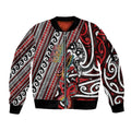 Personalised Maori Language Week Sleeve Zip Bomber Jacket Ake Ake Ake Tribal Patterns