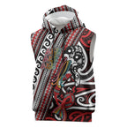 Personalised Maori Language Week Sleeveless Hoodie Ake Ake Ake Tribal Patterns